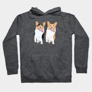 Corgi Friends Running Together Hoodie